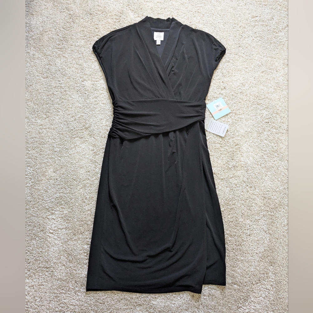 Black Wrap Dress Suzi Chin Maggie Boutique New With Tags